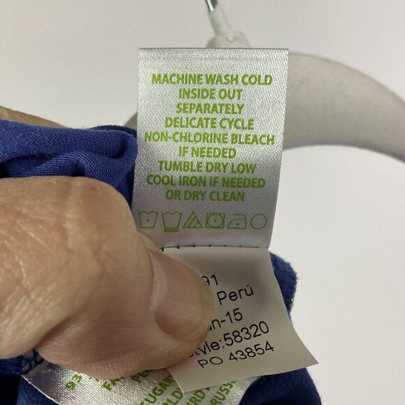 NWT Lilly Pulitzer Tabbie Tank in Iris Blue, V-neck, Large, Pima Cotton/Spandex - Picture 9 of 10